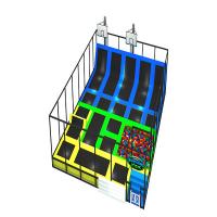 China Carbon Steel Trampoline Park Playground , Kids Exercise Trampoline With Foam Pit on sale