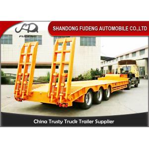 China 60T - 80T Lowboy Semi Trailer For Carrying Steel Coil , Carbon Steel Lowboy Trailer  supplier