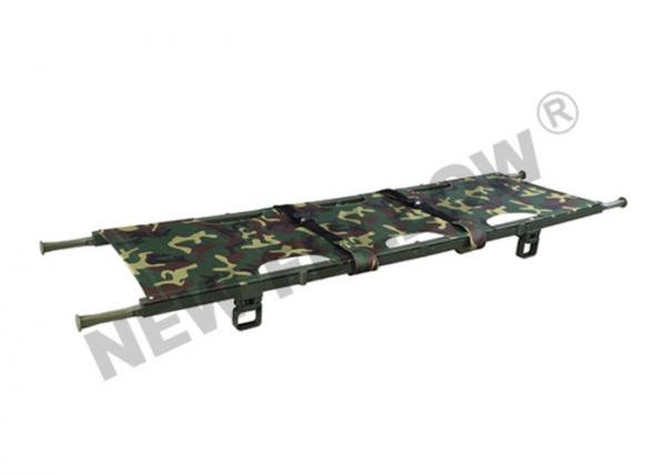 Camouflage Four Folded Folding Stretcher With Flexible Nylon Handles