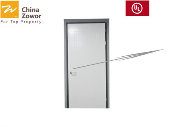 UL Certified Single Leaf RH/ LH Open Milky White Color FD90 Steel Fire Door/ 45