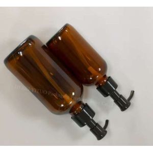 China Refillable Shampoo Bottles Press Pump Empty Glass Shampoo Containers wholesale