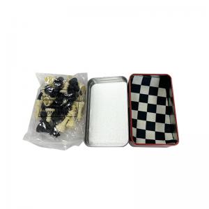 CMYK Printing Educational Board Game Custom Chess Pieces With Tin Box