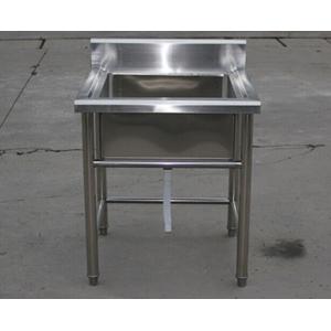 China Industrial Stainless Steel Shelving Restarant Equipment Wash Sink With Tap Hole supplier