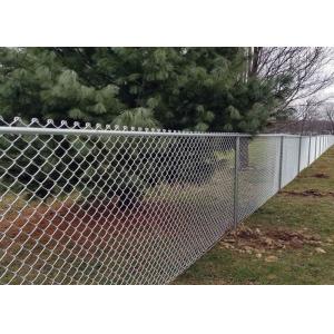 25-100mm Chain Link Wire Mesh / 25m Diamond Chain Link Fence For Garden