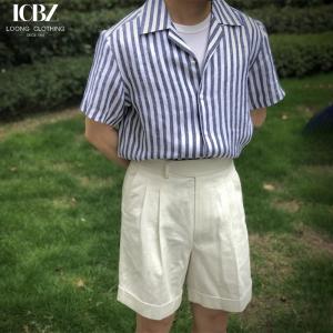 China High Waist Men's Classic Overalls Summer Trousers with Logo in Vintage Cotton Material supplier