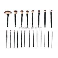 China Affodable Discount Synthetic Makeup Brushes With Matte Black Handle Glossy Ferrules on sale