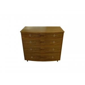 China 4 Drawer Hotel Room Dresser Walnut Wood Veneer Commercial Furniture supplier