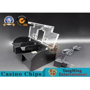 China 1 - 2 Deck Casino Poker Dedicated Card Shuffler With Metal Iron Transparent Cover supplier