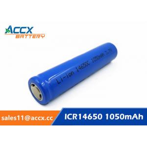 cordless telephone battery ICR14650 3.7V 1050mAh li-ion batteries 14650, 14500, 18500, 18650, 26650 for led light