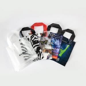 China Biodegradable 40 micron Custom Plastic Shopping Bag With Loop Handle supplier