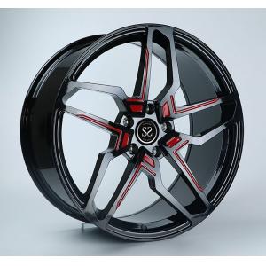 China 22x10 Gloss Black With Red 1-PC Mercedes Benz Wheel supplier