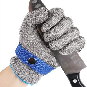 ZMSAFETY Hot Sell Food Grade Stainless Steel Mesh Glove Cut Resistant Chain Mail Gloves Easy To Clean And Dry