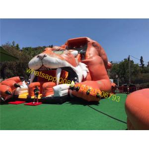 China giant tiger bouncy castle slide supplier