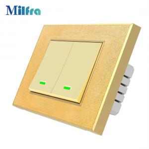 TB21 No Netural Wire Single Live Wire Smart Light Switch 1 2 3 Gang White and Gold