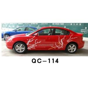 China PVC Car Body Sticker QC-114F / Corlorful Water Proof Car Decoration supplier
