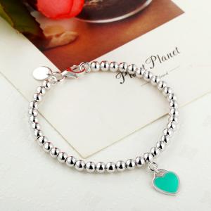 925 sterling silver bead chain enamel love bracelet wholesale