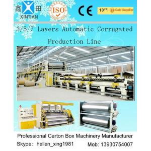 100 Pieces / Min 5 Layer Corrugated Cardboard Production Line 1800mm Width