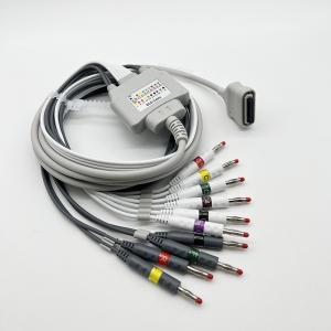 China TPU Medical EKG ECG Machine Cable 10 Leads Compatible SE-1515 DX-12 supplier