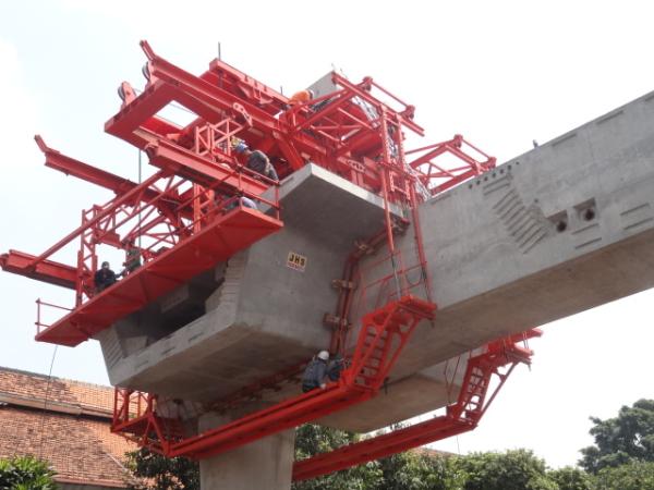 Levantador de encargo del segmento del haz de puente con datos técnicos de los tornos eléctricos