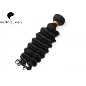 Deep Wave 1B Natural Black Hair Weave Mongolian Hair Extensions 100% Unprocessed