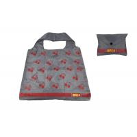 China 50*40cm Gray Botton Folding Tote Bag Customized With Red Cherry Pattern on sale