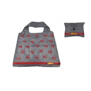 50*40cm Gray Botton Folding Tote Bag Customized With Red Cherry Pattern