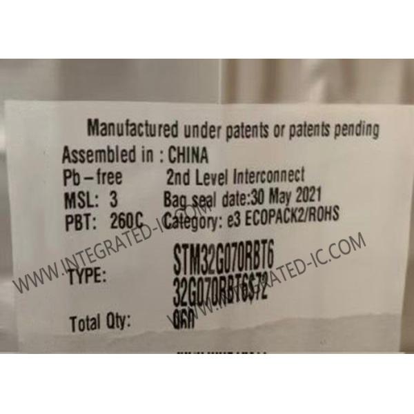 China マイクロコントローラー MCU STM32G070RBT6 36 KB RAM メインストリーム ARM コルテックス-M0+ MCU supplier