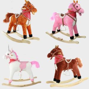 China Cute Children Rocking Horse Toys Sound Moving Mouth Tail Led Light Big supplier