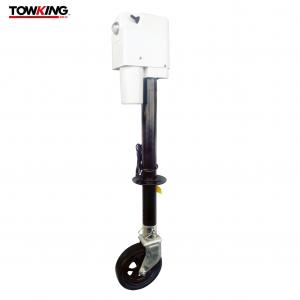 Black And White Automatic 18" 1500 Lb Trailer Jack With Wheel