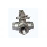 CF8M Stainless Steel Ball Valve Reduced Bore 3 Way 1000 PSI With Thread