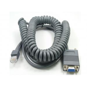 5M 16FT Coiled Rs232 To Rj45 Cable Spiral Serial For Symbol Barcode Scanner