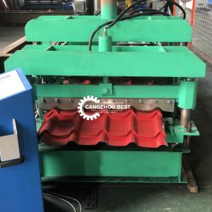 China Steel Metal Glazed 6m/min Roof Tile Roll Forming Machine For House supplier