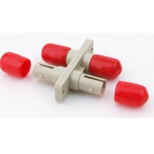 ZGT Fiber Optic Sc To St Adapter Plastic Housing With Red Cap Long Flange