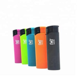 Five Colors Plastic Refillable Gas Lighter 8.2*2.42*1.23cm with Materials from Chinese