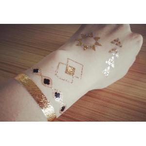 Metallic temporary tattoo