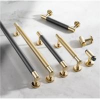 China American New Aluminum Knurled Simple Gold T Bar 128mm Furniture cupboard Wardrobe Cabinet wardrobe Door Pull Handles on sale