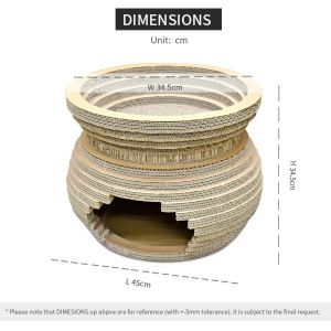 China Customised Hot Sale Paper Cardboard House Scratching Boards Cat Scratcher with Catnip wholesale