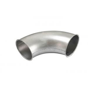 China Silver White Dust Extraction Pipe Stainless Steel 60 Degree Elbow Welding Connection supplier