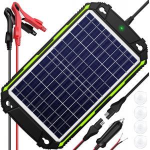 10W 12V Waterproof Solar Battery Charger Maintainer for Car Boat Marine RV