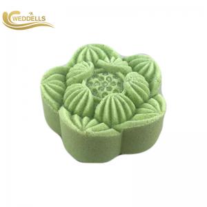 China Private Label Floating Flower Bath Bomb 120g Green Color Strong Scents supplier