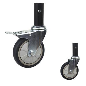 China 100mm TPR Trolley Wheels Heavy Duty With Square Stem supplier