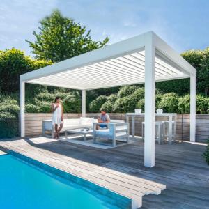 China Modern 2.5mm Open Roof  Automatic Insulated Aluminum Pergola supplier