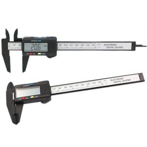 150mm 6inch LCD Digital Electronic Carbon Fiber Vernier Caliper Gauge Micrometer Measuring
