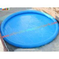 China 9M diameter Round shape Blue Swimming Inflatable Water Pools with thick O anchor point on sale