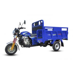 Air Cooling 150CC Cargo Tricycle , Electric Three Wheel Motorcycle Dark Blue