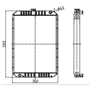 China Excavator Parts Water Tank Aluminum Radiator For Komatsu PC210-5 supplier