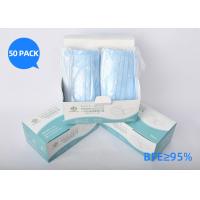 Dust Antibacterial Disposable Mask 3 Ply Non Woven Face Mask Latex Free
