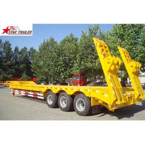 China 60T Hide 12 Tire 3 Axle Low Bed Trailer With Strong Trailer Frame supplier