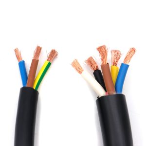 China Durable H07RN-F Rubber Flexible Cable CPE Jacket Single Core To 5 Core Rubber Cable wholesale