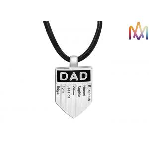 China OEM ODM Family Name Pendant Mens Engraved Necklace supplier
